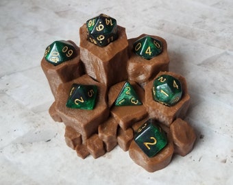 Glittery green and black 16mm dnd dice,gaming dice, DnD dice set, RPG dice, dnd dice, gaming dice, set of 7 DnD dice, two toned dice