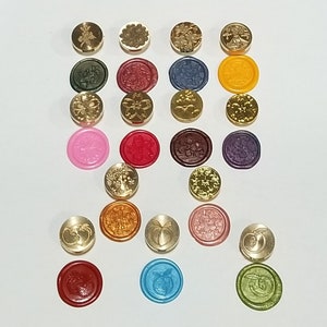 Sceaux de cire préfabriqués, sceaux de cire sur le thème de la pêche et de la cerise, sceaux de cire faits main, approuvés par la poste, des dizaines de couleurs, point de colle adhésif inclus,