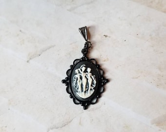 Cameo pendant, cameo necklace, Three Graces cameo pendant, unicorn cameo pendant, girl with pearls cameo pendant, cat cameo pendant
