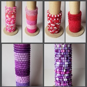 Valentine&#39;s Day Kandi bracelets, mixed bead bracelets, friendship bracelets,  bracelets, fashion bracelets, Holiday friendship bracelets