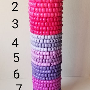 Individual friendship bracelets, Swiftie Eras colors, solid color bracelets, no words, stretchy elastic