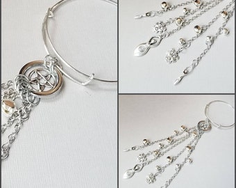 Witch bells, silver-toned witch bells, faerie bells, protection bells, bells for doors, witches bells, door hanger,