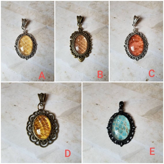 Snake shed jewelry, snake shed pendant, snakeskin necklace, cruelty free snake sheds, Boa Constrictor shed jewelry, Boa shed skin pendant