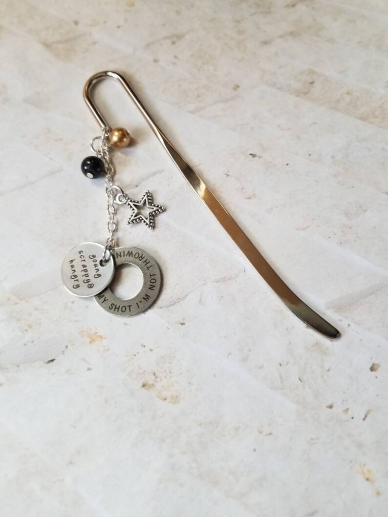 hamilton bookmark hamilton musical silver bookmark hamilton etsy
