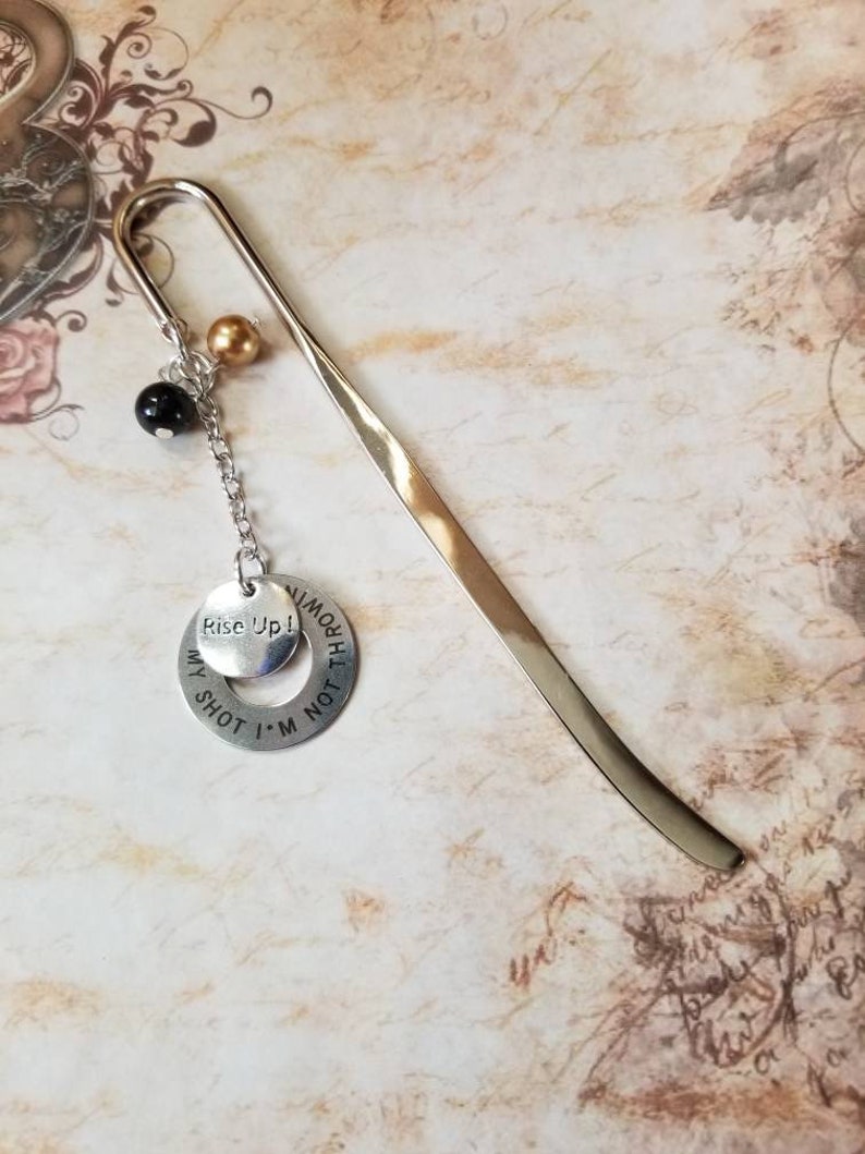 hamilton bookmark hamilton musical silver bookmark