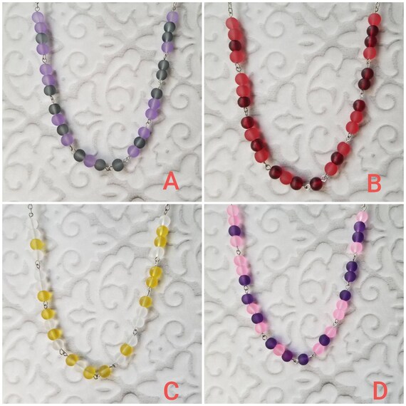 F... TRUMP necklace, Screw Trump Morse code necklace, Morse code necklace, silver tone, frosted glass, Anti-Trump jewelry