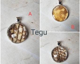 Tegu shed jewelry, reptile shed pendant, Tegu necklace, cruelty free Tegu shed jewelry, Tegu shed behind glass, gift for reptile lover
