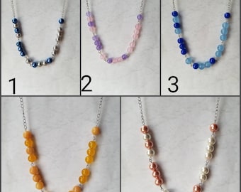Coexist necklace, Coexist Morse code necklace, Morse code necklace, silver tone, glass pearls, cultured sea glass, Malay Jade, unique gift
