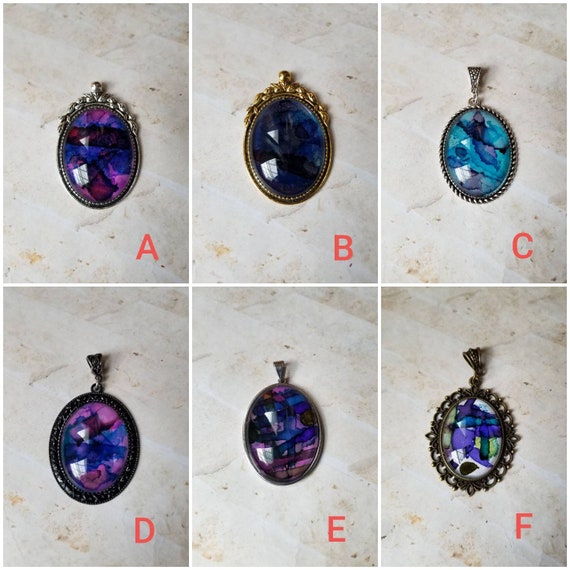 Alcohol ink art jewelry, alcohol ink pendant, alcohol ink on glass, original art jewelry, alcohol ink pendant, alcohol ink necklace