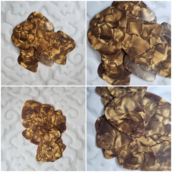 Destash guitar picks, guitar plectrums, pearl guitar picks, light brown, glossy or matte, destash plectrums, generic picks, 20 or 50 or 100