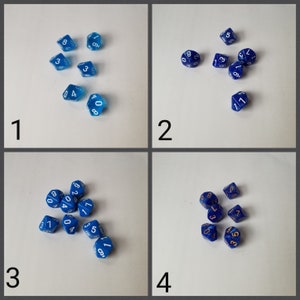 ONE individual d10 dnd die, polyhedral gaming dice, DnD dice, RPG dice, D and D dice, spare die, spare d10 dice, single die