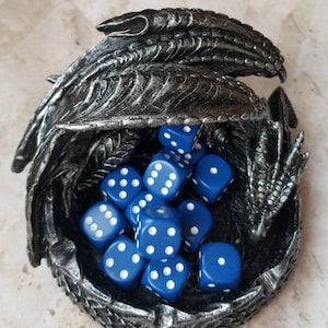 Individual Chessex blue and white d6 die, extra 16mm d6 dnd dice, polyhedral gaming dice, DnD dice, RPG dice, spare dice, spare d6 dice,