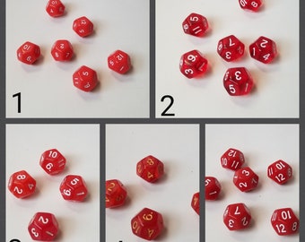 ONE individual d12 dnd die, single polyhedral gaming die, DnD dice, RPG dice, D and D dice, spare die, spare d12 dice, single die