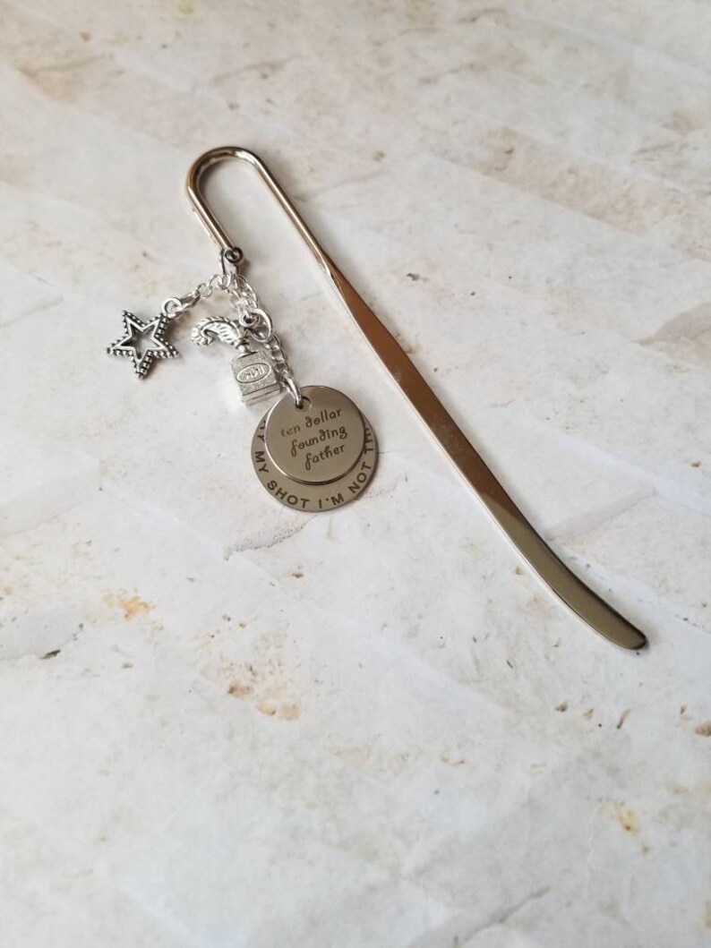 hamilton bookmark hamilton musical silver bookmark hamilton etsy
