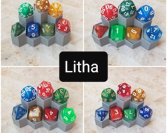 Litha 16mm dnd dice sets, Litha dice sets, Sabbat themed dnd dice, themed hand picked dnd dice, curated set, polyhedral dice, RPG dice