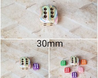 30mm Chessex Festive Vibrant Brown dice, Chessex 30mm die, Festive Vibrant Brown dice, mega titan d6, dnd dice, extra d6 dice