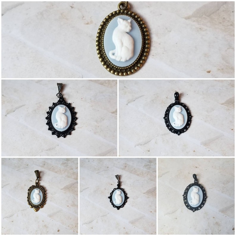 Cat cameo pendant Clearance
