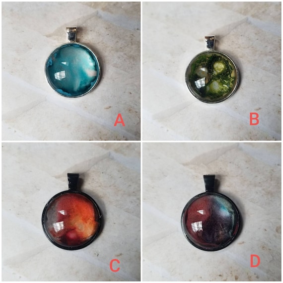 Alcohol ink art jewelry, alcohol ink pendant, alcohol ink on foil, original art jewelry, alcohol ink pendant, alcohol ink necklace