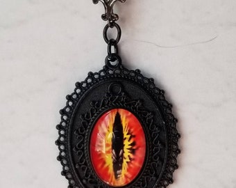 Dragon Eye Necklace, Dragon Eye Pendant, Fantasy Necklace, Glass