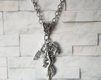 Lillith pendant, Lillith and  snake jewelry, Lyllith or Eve necklace, Witch jewelry, Goddess jewelry, ritual Lillith jewelry, pagan jewelry
