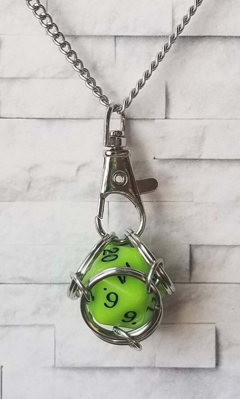 Captive Dice Jewelry Removable D20 Necklace Dice Jail Etsy UK