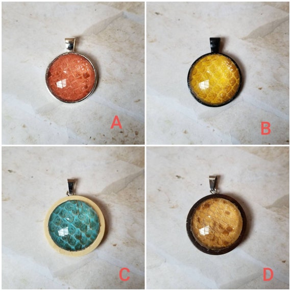 Snake shed jewelry, snake shed pendant, snakeskin necklace, cruelty free snake sheds, Boa Constrictor shed jewelry, Boa shed skin pendant