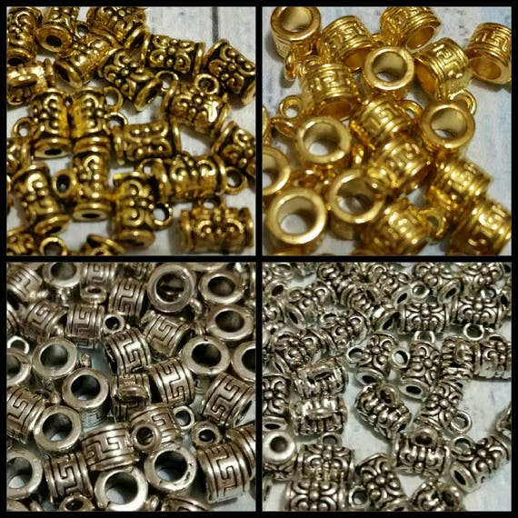 Destash, bails, silver or gold toned metal jewelry bails x 25, two styles, choice of four