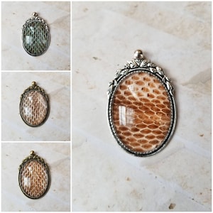 Snake shed jewelry, snake shed pendant, snakeskin necklace, cruelty free snake shed jewelry, Corn snake shed pendant, Corn snake shed skin