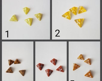 Individual d4 die, ONE single d4 dnd die, polyhedral gaming dice, DnD dice, RPG dice, D and D dice, spare dice, spare d4 dice,  extra d4 die
