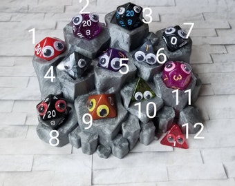 Dice Wardens, dice jail guards, emotional support dice, adopt a die, pet dice, googly eye dice, funny dice, gag gift, happy dice, nerd gift