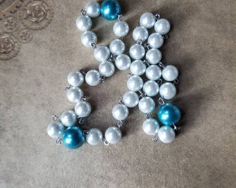 Orthodox prayer beads, Orthodox Chotki, stainless steel, Komboskini, hand-wired, Winter themed Chotki, glass pearls, snow and ice themed