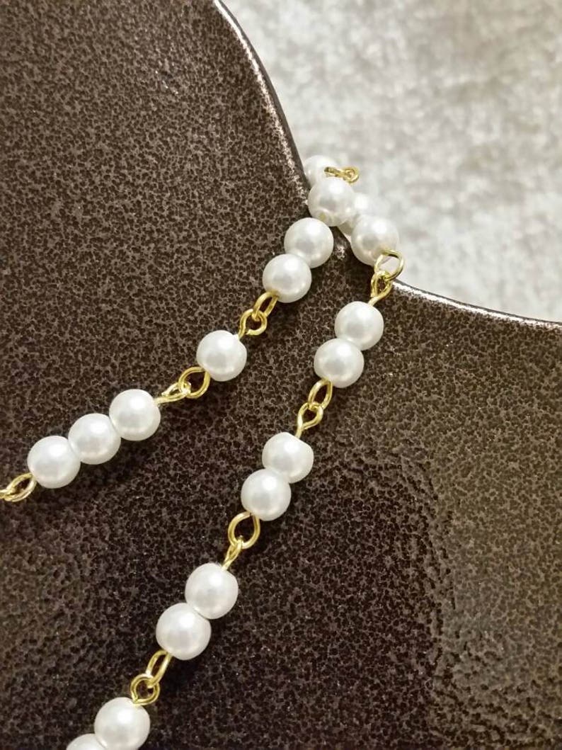 pool set hand-wired off-white glass pearl barefoot or hippie sandals in gold tone Barefoot sandals Summer hippie beach wedding