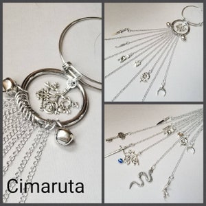 Witch bells, stainless steel silver-toned witch bells, faerie bells, protection bells, bells for doors, witches bells, door hanger, Cimaruta