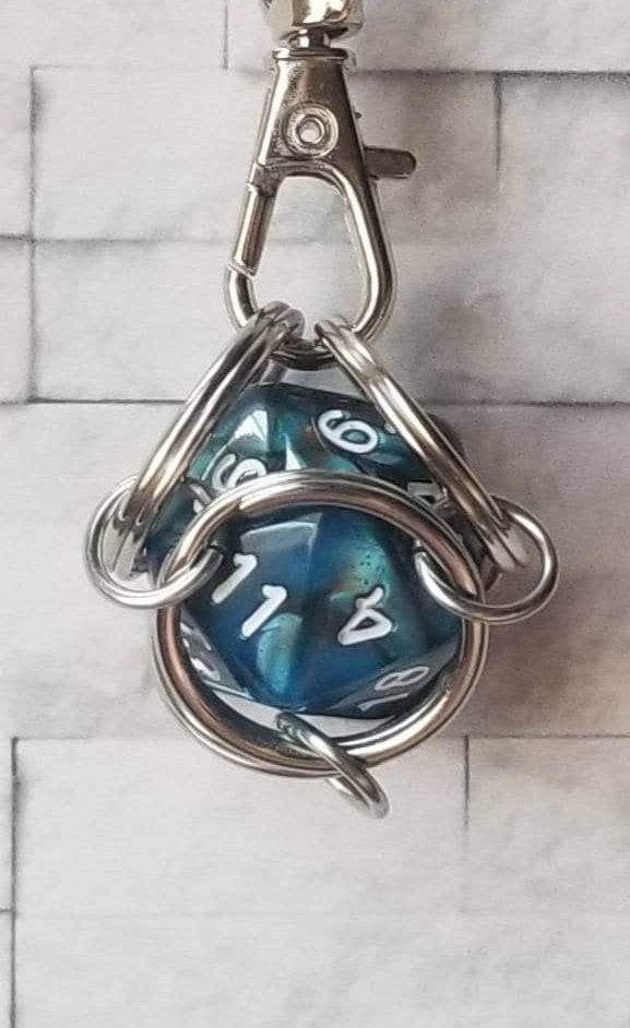 Captive Dice Jewelry Removable D20 Necklace Dice Jail Etsy UK