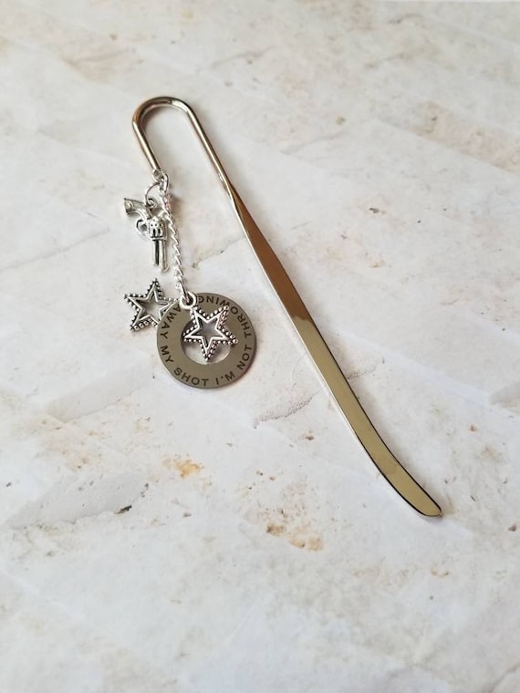Hamilton bookmark, Hamilton musical, silver bookmark, Hamilton theatre bookmark, Hamilton musical bookmark, Broadway play, Hamilton gift