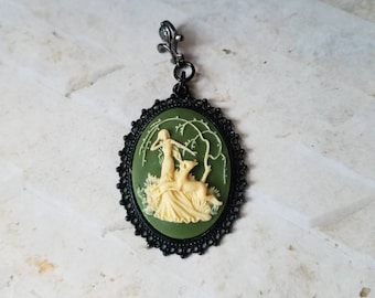 Cameo pendant, cameo necklace, Goddess cameo jewelry, Goddess pendant, Goddess Diana cameo, Goddess Diana cameo pendant, Diana the huntress