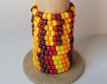 Pulseiras Kandi para o Dia de Ação de Graças, pulseiras de miçangas variadas, pulseiras da amizade, pulseiras, pulseiras da moda, cores de outono.
