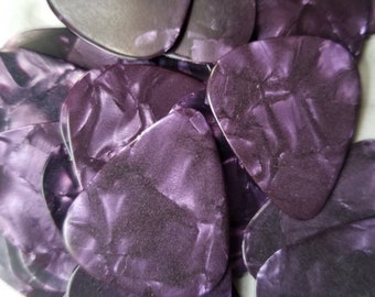 Destash guitar picks, plectrums, pearl guitar picks, purple pearl, destash guitar picks, generic picks,  glossy or not so glossy 20 or 50,