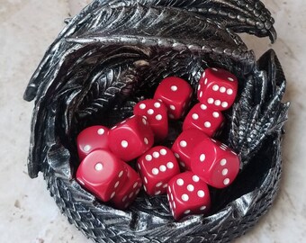 Individual Chessex red and white d6 die, extra 16mm d6 dnd dice, polyhedral gaming dice, DnD dice, RPG dice, spare dice, spare d6 dice,