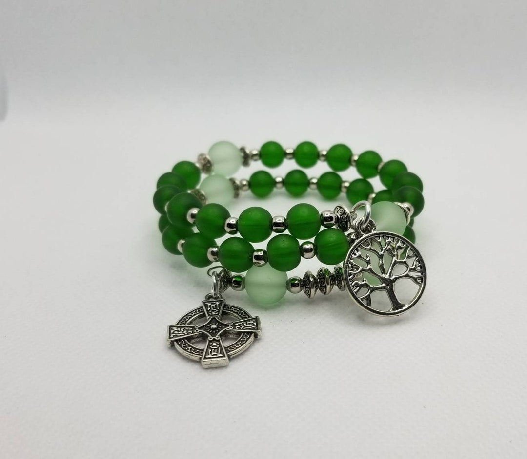 Anglican Prayer Bead Bracelet Memory Wire Bracelet Beaded Etsy