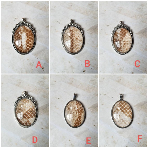 Snake shed jewelry, snake shed pendant, snakeskin necklace, cruelty free snake sheds, Boa Constrictor shed jewelry, Boa shed skin pendant