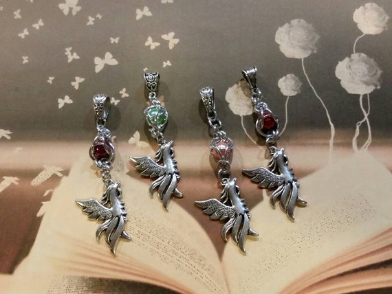 Phoenix with egg pendant, phoenix and egg pendant, fantasy jewelry, chain maille, captured pearl, fantasy necklace, phoenix in flight,