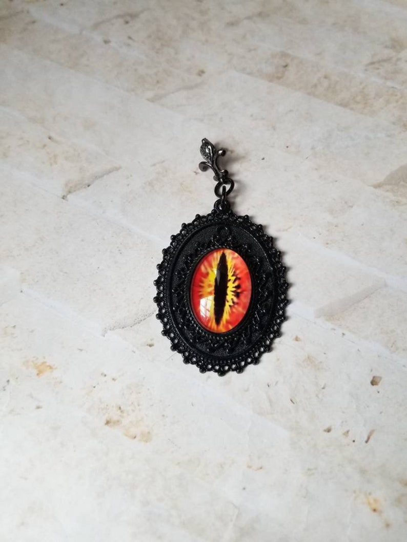 Dragon Eye Necklace Dragon Eye Pendant Fantasy Necklace Etsy