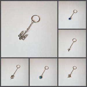 Support Ukraine with one  of these keychains,silver key rings, Ukrainian key fob, I stand with Ukraine, 3/4 inch split rings, Tryzub key fob