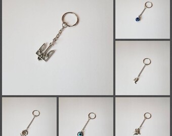 Support Ukraine with one  of these keychains,silver key rings, Ukrainian key fob, I stand with Ukraine, 3/4 inch split rings, Tryzub key fob