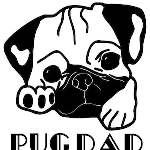 Pug parent window decal