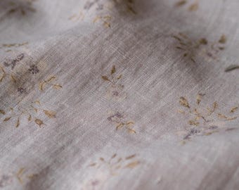 Tissu en lin fleuri Rose Dream au mètre – Motif aquarelle exclusif avec fleurs pour la couture de vêtements et d'artisanat d'inspiration vintage