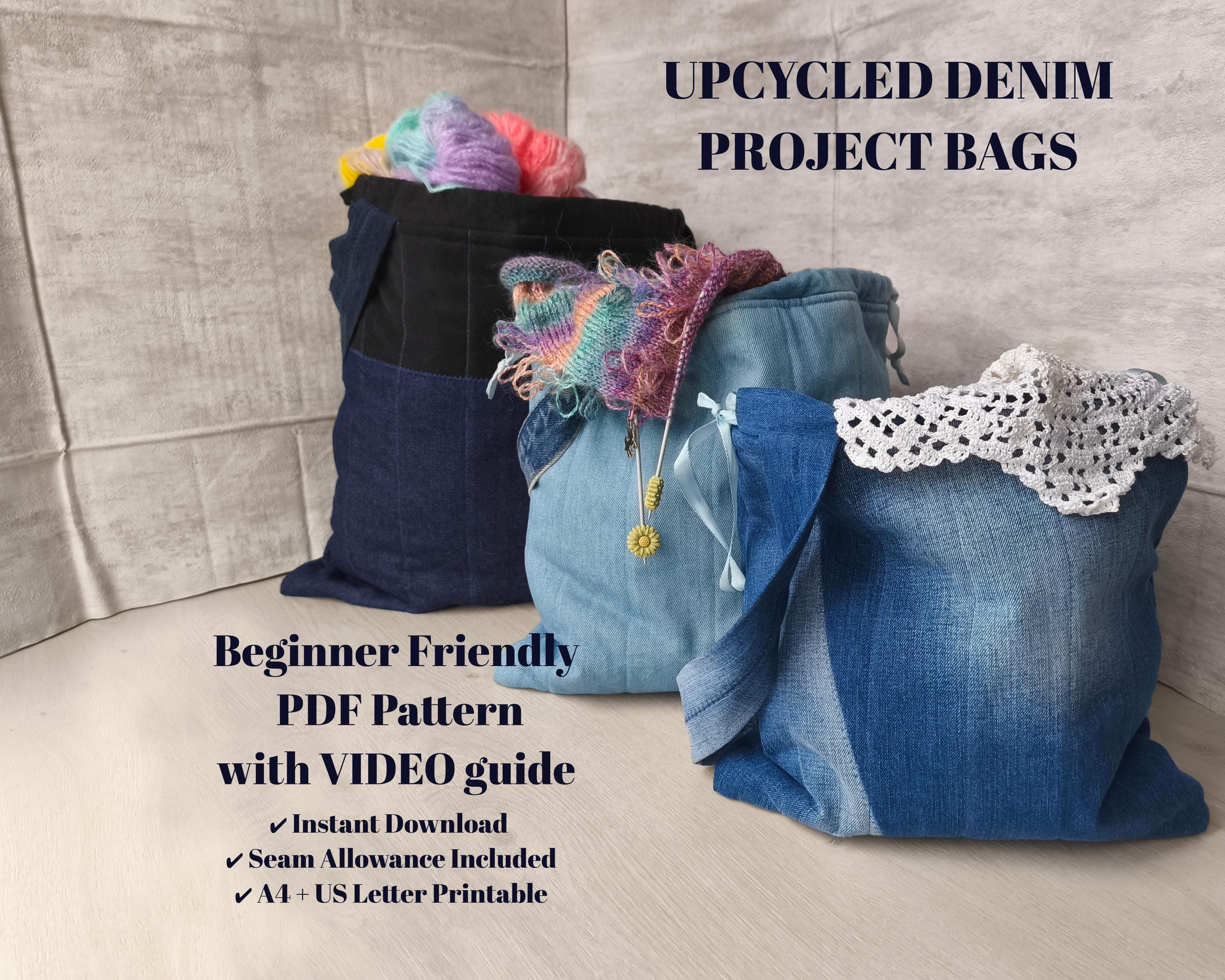 Upcycled Denim Project Bag