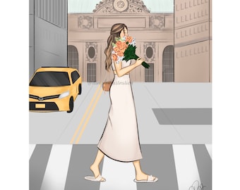 aangepast portret, aangepaste mode illustratie, aangepaste tekening, mode illustratie, aangepaste illustratie, gepersonaliseerde gift, mode tekening