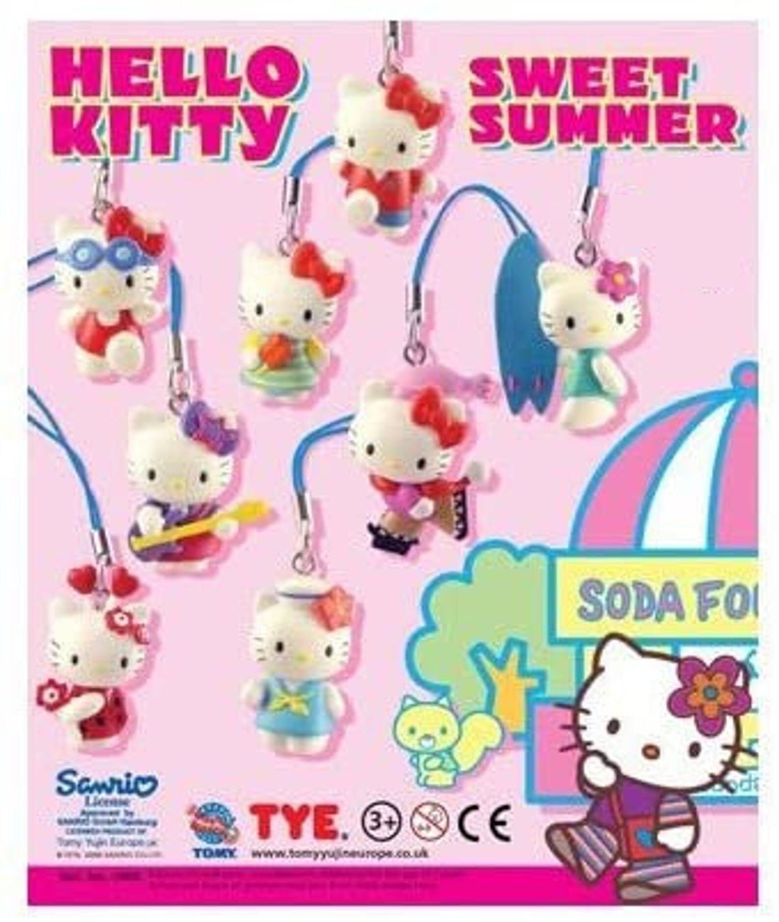 Hello Kitty Sweet Summer Charms Set of 4 Danglers Etsy